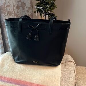 Kate Spade large pebbled leather tote with bow